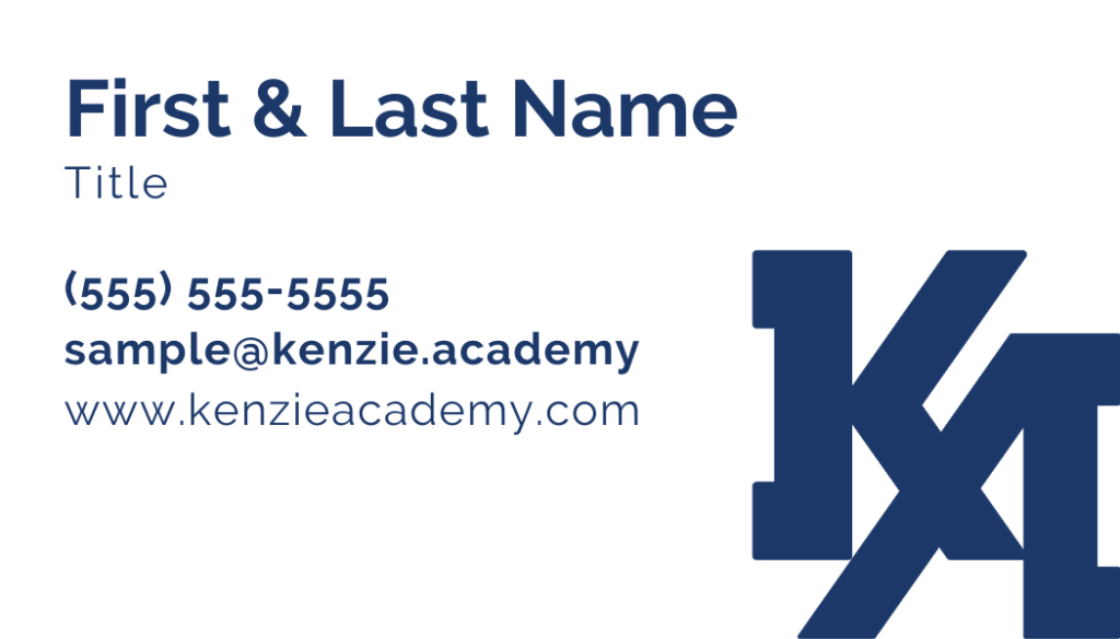 Kenzie Academy Business Card